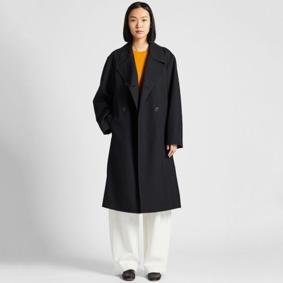 Uniqlo U Women U Trench Coat in dark blue, size S - Picture 5 of 10